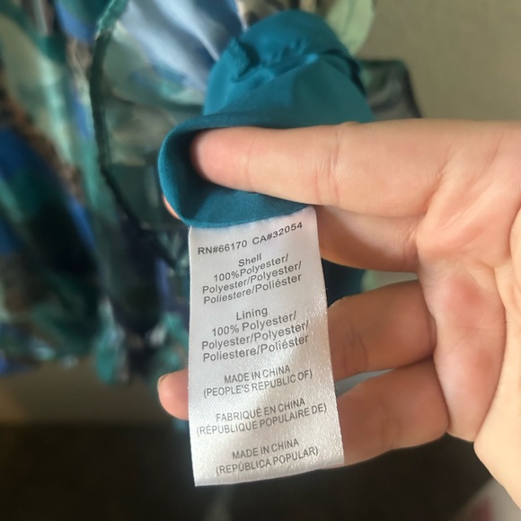 Hutch Womens 2 Blue Animal Print Maxi Ruffle Strap Patchwork Dress Fairy - Picture 5 of 15